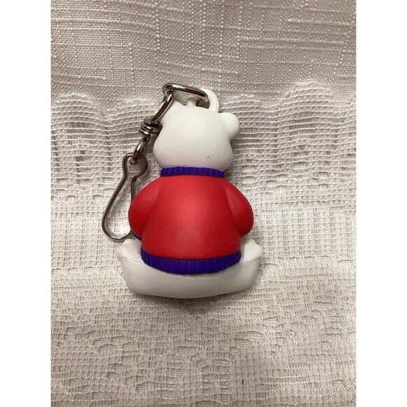 Avon Beary Christmas Snowglobe Zippers Pulls Teddy Bear New Old Stock Unused - Picture 6 of 7